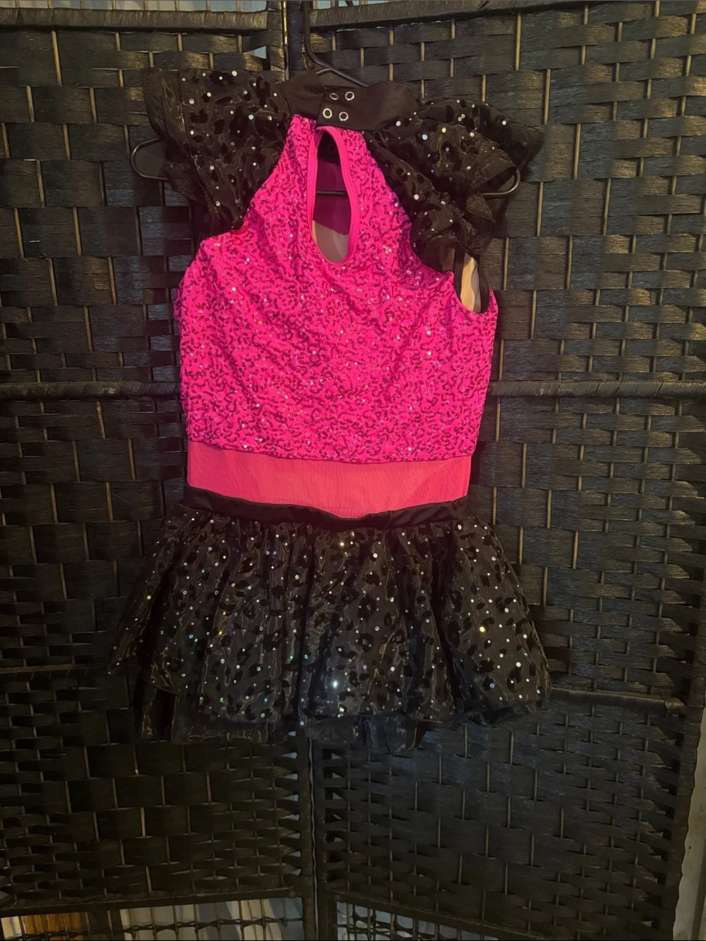 Weissman Hot Pink Sequin Dance Costume
